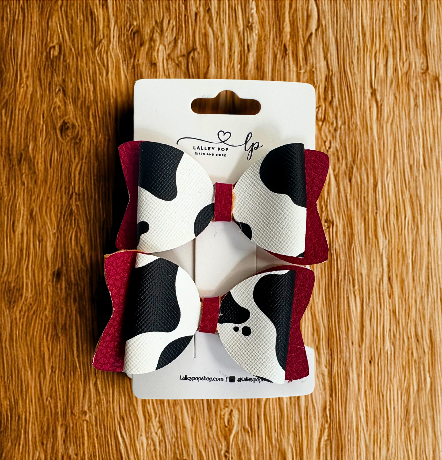 Handmade Faux Leather Bow Set – Multiple Styles (1 Pair Each)