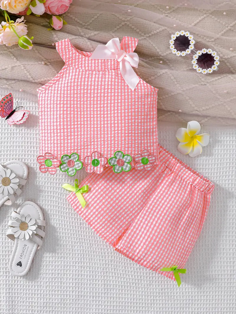 Picnic Blossom Gingham Set