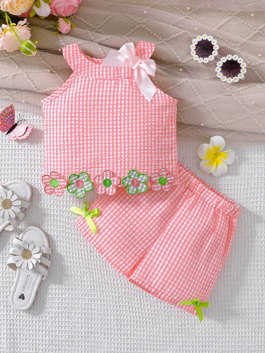 Picnic Blossom Gingham Set