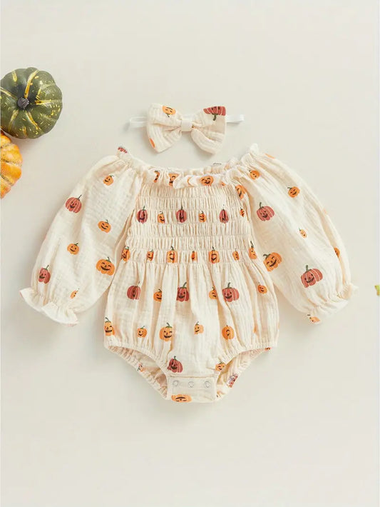 Pumpkin Patch Cutie Romper Set