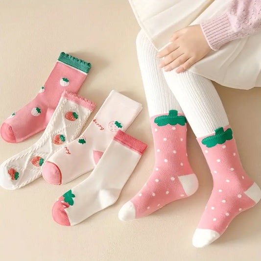 Strawberry Cream Cozy Socks