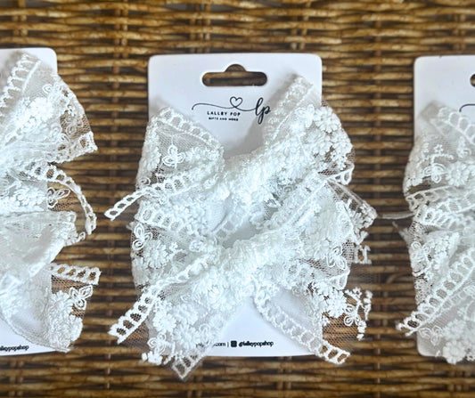 Delicate Lace Hair Bow